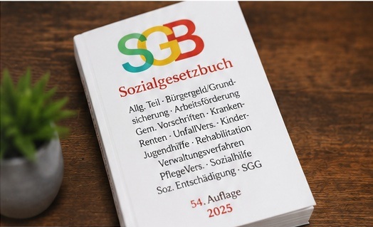 Sozialgesetzbuch als Symbol für rechtliche und soziale Angelegenheiten